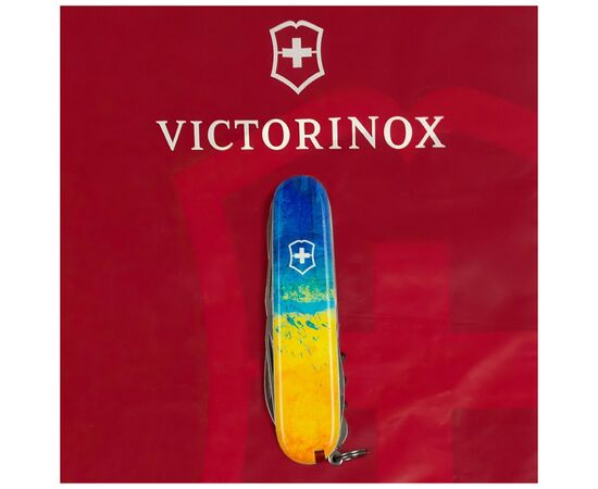 Нож Victorinox Huntsman Ukraine 91 мм Жовто-синій малюнок (1.3713.7_T3100p), изображение 9 Нож Victorinox Huntsman Ukraine 91 мм Жовто-синій малюнок (1.3713.7_T3100p), изображение 9