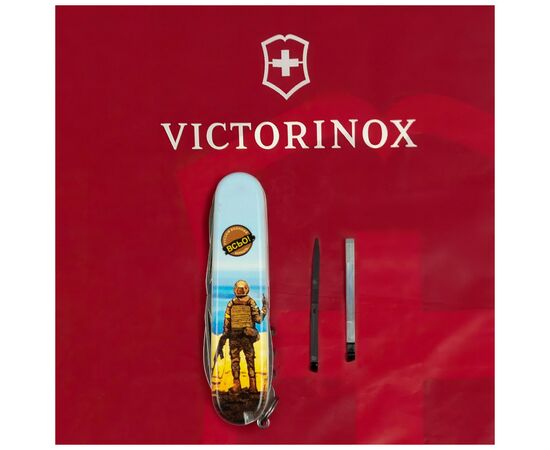 Нож Victorinox Huntsman Ukraine 3D 91 мм Марка русскій воєнний корабль ВСЬО (1.3713.7_T3120h), изображение 6 Нож Victorinox Huntsman Ukraine 3D 91 мм Марка русскій воєнний корабль ВСЬО (1.3713.7_T3120h), изображение 6