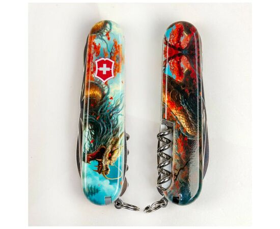 Нож Victorinox Huntsman Zodiac 91 мм Бойовий дракон (1.3713.7_Z3230p), изображение 12
