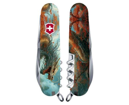 Нож Victorinox Huntsman Zodiac 91 мм Бойовий дракон (1.3713.7_Z3230p)