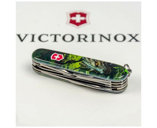 Нож Victorinox Huntsman Zodiac 91 мм Зелений дерев'яний дракон (1.3713.3_Z3240p), изображение 6