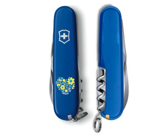 Ніж Victorinox Spartan Ukraine 91 мм Квіткове серце (1.3603.2_T1246u), зображення 2 Ніж Victorinox Spartan Ukraine 91 мм Квіткове серце (1.3603.2_T1246u), зображення 2