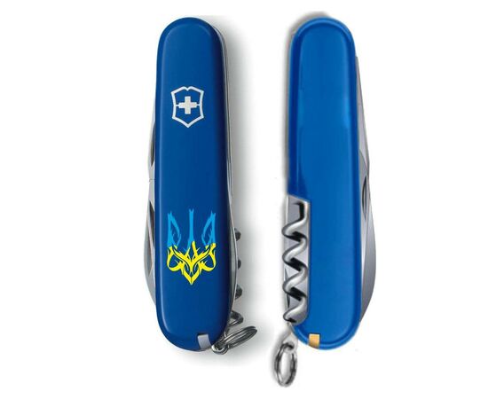 Нож Victorinox Spartan Ukraine 91 мм Тризуб готичний синьо-жовтий (1.3603.2_T0636u), изображение 2 Нож Victorinox Spartan Ukraine 91 мм Тризуб готичний синьо-жовтий (1.3603.2_T0636u), изображение 2