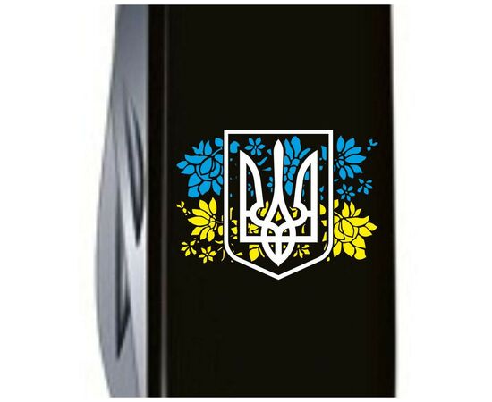 Ніж Victorinox Spartan Ukraine 91 мм Чорний Герб України з квітковим прапором (1.3603.3_T1280u), зображення 3