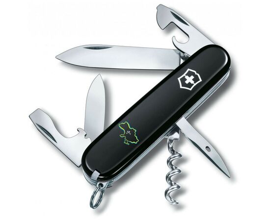 Ніж Victorinox Spartan Ukraine 91 мм Чорний Межі України + Дім (1.3603.3_T1290u)