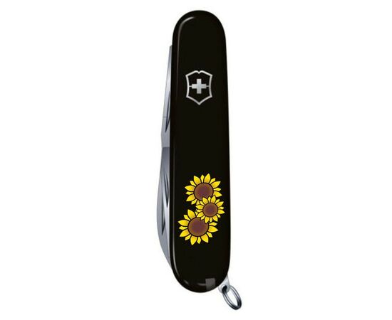 Нож Victorinox Spartan Ukraine 91 мм Чорний Соняшники (1.3603.3_T1340u), изображение 4 Нож Victorinox Spartan Ukraine 91 мм Чорний Соняшники (1.3603.3_T1340u), изображение 4