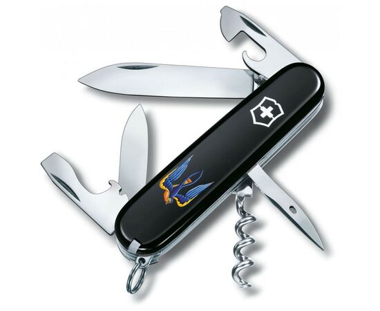 Ніж Victorinox Spartan Ukraine 91 мм Чорний Тризуб-Ластівка (1.3603.3_T1230u)