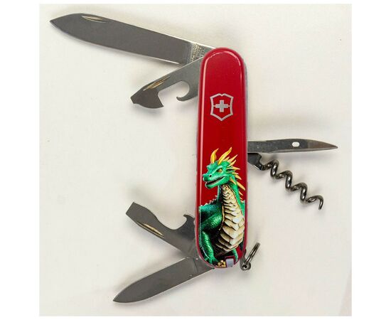 Нож Victorinox Spartan Zodiac 91 мм Зелений дракон (1.3603_Z3340u), изображение 4