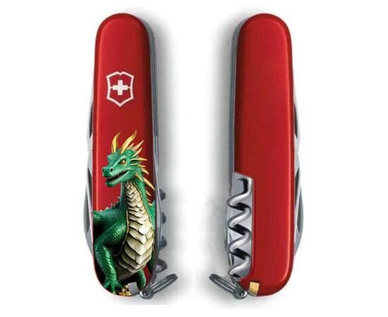 Нож Victorinox Spartan Zodiac 91 мм Зелений дракон (1.3603_Z3340u)