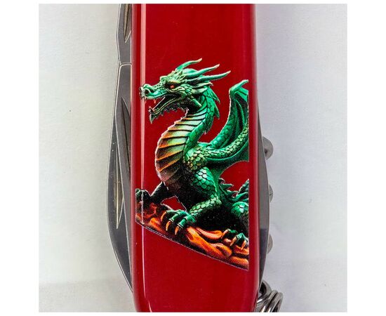 Нож Victorinox Spartan Zodiac 91 мм Зелений дракон на дереві (1.3603_Z3350u), изображение 2