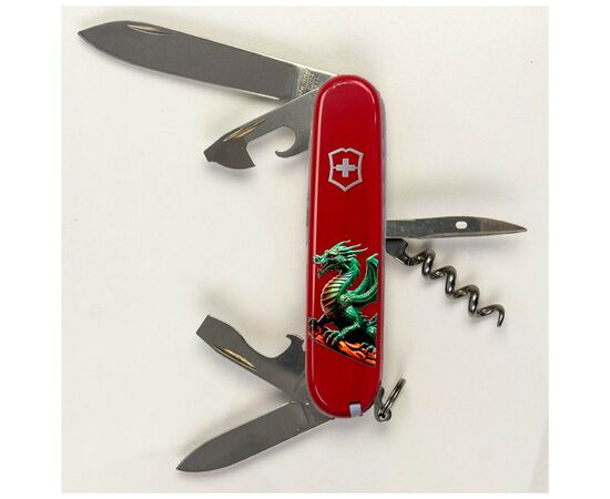 Нож Victorinox Spartan Zodiac 91 мм Зелений дракон на дереві (1.3603_Z3350u), изображение 4