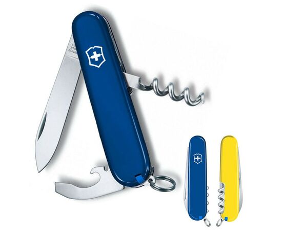 Нож Victorinox Waiter Ukraine 84 мм Синьо-жовтий (0.3303.2.8), изображение 2