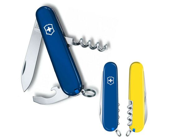 Нож Victorinox Waiter Ukraine 84 мм Синьо-жовтий (0.3303.2.8)