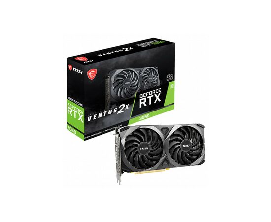 Видеокарта MSI GeForce RTX3060 12Gb VENTUS 2X OC (RTX 3060 VENTUS 2X 12G OC), изображение 2 Видеокарта MSI GeForce RTX3060 12Gb VENTUS 2X OC (RTX 3060 VENTUS 2X 12G OC), изображение 2