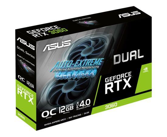 Видеокарта ASUS GeForce RTX3060 12Gb DUAL OC V2 LHR (DUAL-RTX3060-O12G-V2), изображение 12 Видеокарта ASUS GeForce RTX3060 12Gb DUAL OC V2 LHR (DUAL-RTX3060-O12G-V2), изображение 12