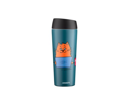 Термочашка Ardesto Coffee Тime Red Cat 450 мл Синя (AR2645CG)