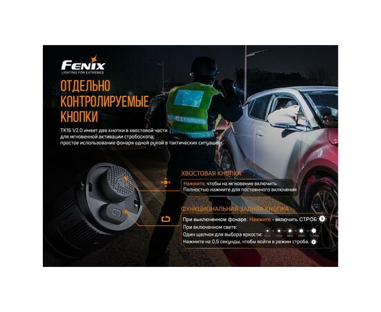 Фонарь Fenix TK16 V2.0 Green (TK16V20TGR), изображение 6 Фонарь Fenix TK16 V2.0 Green (TK16V20TGR), изображение 6