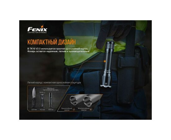 Фонарь Fenix TK16 V2.0 Green (TK16V20TGR), изображение 7 Фонарь Fenix TK16 V2.0 Green (TK16V20TGR), изображение 7