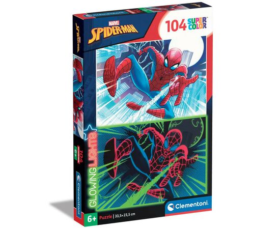 Пазл Clementoni светящийся в темноте Clementoni Spider-Man, серия Glowing, 104 элемента (27555)