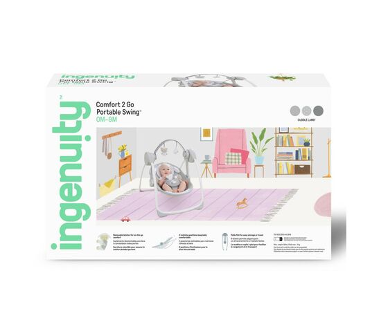 Кресло-качалка Ingenuity Comfort 2 Go – Cuddle Lamb (12184), изображение 3 Кресло-качалка Ingenuity Comfort 2 Go – Cuddle Lamb (12184), изображение 3