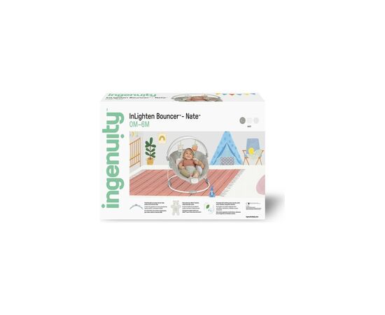 Кресло-качалка Ingenuity InLighten Bouncer Nate (16667), изображение 2 Кресло-качалка Ingenuity InLighten Bouncer Nate (16667), изображение 2