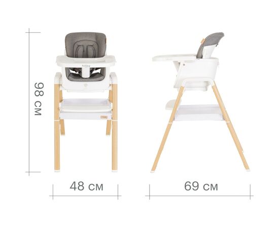 Стульчик для кормления Tutti Bambini 7 в 1 Nova белый (611010/3511), изображение 2 Стульчик для кормления Tutti Bambini 7 в 1 Nova белый (611010/3511), изображение 2