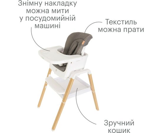 Стульчик для кормления Tutti Bambini 7 в 1 Nova белый (611010/3511), изображение 3 Стульчик для кормления Tutti Bambini 7 в 1 Nova белый (611010/3511), изображение 3