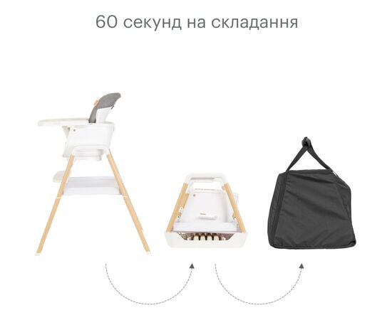 Стульчик для кормления Tutti Bambini 7 в 1 Nova белый (611010/3511), изображение 5 Стульчик для кормления Tutti Bambini 7 в 1 Nova белый (611010/3511), изображение 5