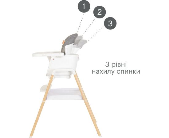 Стульчик для кормления Tutti Bambini 7 в 1 Nova белый (611010/3511), изображение 9 Стульчик для кормления Tutti Bambini 7 в 1 Nova белый (611010/3511), изображение 9