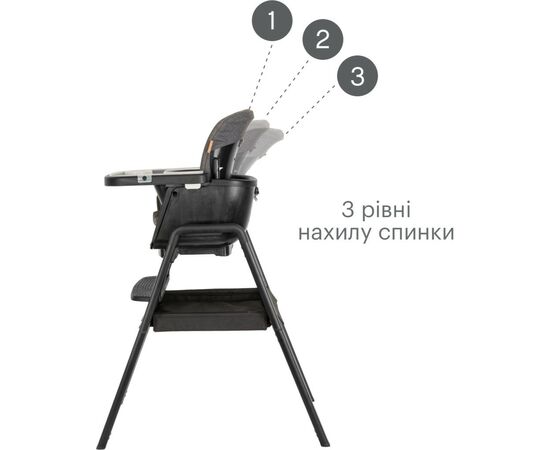 Стульчик для кормления Tutti Bambini 7 в 1 Nova черный (611010/9999), изображение 5 Стульчик для кормления Tutti Bambini 7 в 1 Nova черный (611010/9999), изображение 5