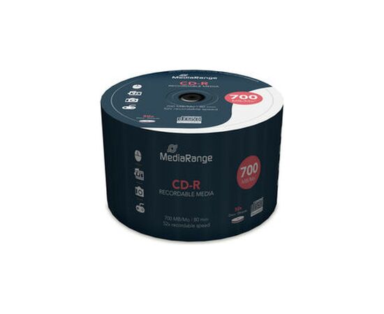 Диск CD Mediarange CD-R 700MB 80min 52x speed, Cake 50 (MR207), изображение 2 Диск CD Mediarange CD-R 700MB 80min 52x speed, Cake 50 (MR207), изображение 2