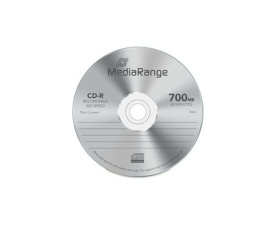Диск CD Mediarange CD-R 700MB 80min 52x speed, Cake 50 (MR207), изображение 3 Диск CD Mediarange CD-R 700MB 80min 52x speed, Cake 50 (MR207), изображение 3