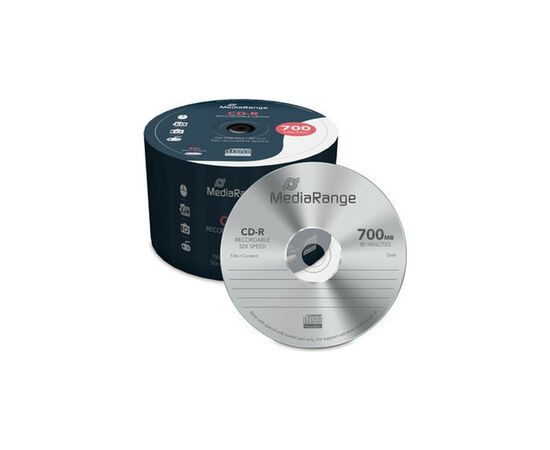 Диск CD Mediarange CD-R 700MB 80min 52x speed, Cake 50 (MR207)