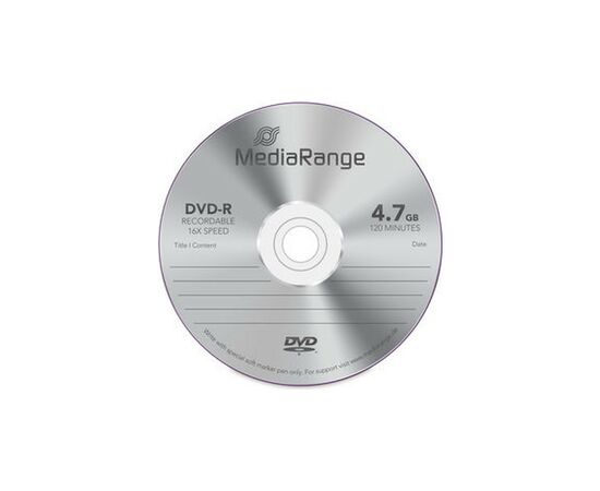 Диск DVD Mediarange DVD-R 4.7GB 120min 16x speed, Cake 25 (MR403), изображение 3 Диск DVD Mediarange DVD-R 4.7GB 120min 16x speed, Cake 25 (MR403), изображение 3