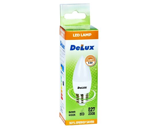 Лампочка Delux BL37B 5 Вт 4100K 220В E27 (90002757), изображение 2 Лампочка Delux BL37B 5 Вт 4100K 220В E27 (90002757), изображение 2