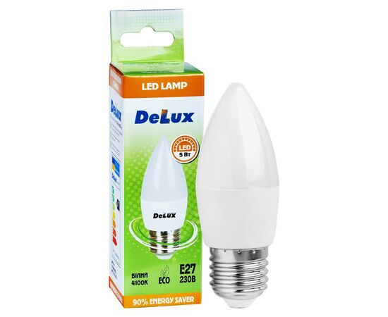 Лампочка Delux BL37B 5 Вт 4100K 220В E27 (90002757), изображение 3 Лампочка Delux BL37B 5 Вт 4100K 220В E27 (90002757), изображение 3
