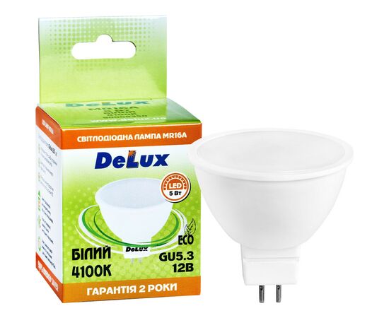 Лампочка Delux лед.лампа_DELUX_MR16A 7Вт_4100K 12В GU5.3 (90021252), изображение 3 Лампочка Delux лед.лампа_DELUX_MR16A 7Вт_4100K 12В GU5.3 (90021252), изображение 3