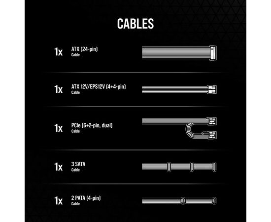Блок питания Corsair 650W CX650 (CP-9020278-EU), изображение 12 Блок питания Corsair 650W CX650 (CP-9020278-EU), изображение 12