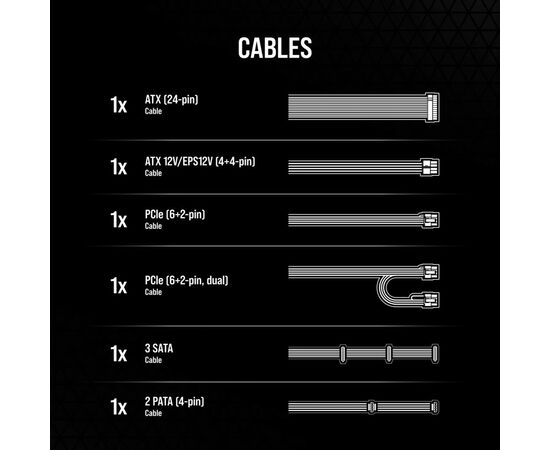 Блок питания Corsair 750W CX750 (CP-9020279-EU), изображение 11 Блок питания Corsair 750W CX750 (CP-9020279-EU), изображение 11