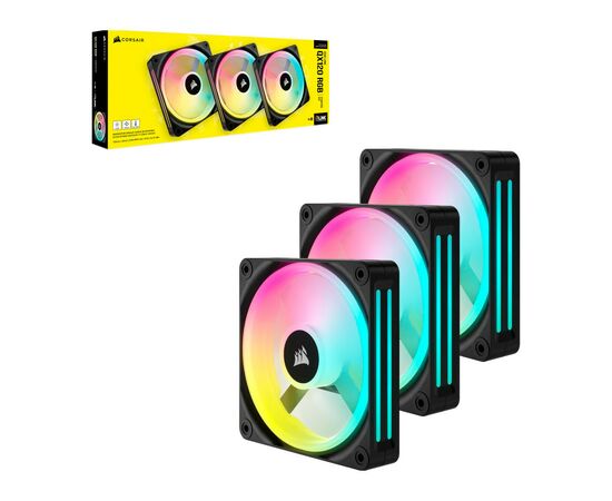 Кулер для корпуса Corsair iCUE Link QX120 RGB PWM PC Fans Starter Kit with iCUE Link System Hub (CO-9051002-WW), изображение 11 Кулер для корпуса Corsair iCUE Link QX120 RGB PWM PC Fans Starter Kit with iCUE Link System Hub (CO-9051002-WW), изображение 11