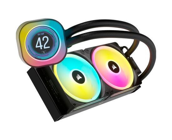 Система водяного охлаждения Corsair iCUE Link H100i LCD RGB (CW-9061007-WW), изображение 2 Система водяного охлаждения Corsair iCUE Link H100i LCD RGB (CW-9061007-WW), изображение 2