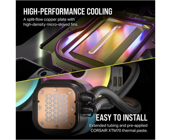 Система водяного охлаждения Corsair iCUE Link H100i RGB (CW-9061001-WW), изображение 12 Система водяного охлаждения Corsair iCUE Link H100i RGB (CW-9061001-WW), изображение 12
