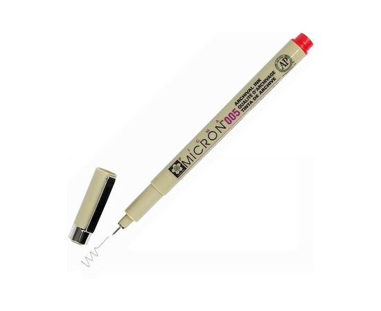 Лайнер Sakura Pigma Micron (0.05) 0,2мм Красный (084511318441), изображение 2 Лайнер Sakura Pigma Micron (0.05) 0,2мм Красный (084511318441), изображение 2