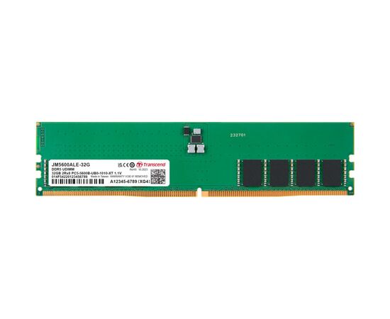 Модуль пам'яті для комп'ютера DDR5 32GB 5600 MHz JetRam Transcend (JM5600ALE-32G)