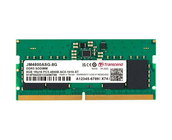 Модуль памяти для ноутбука SoDIMM DDR5 8GB 4800 MHz JetRam Transcend (JM4800ASG-8G)