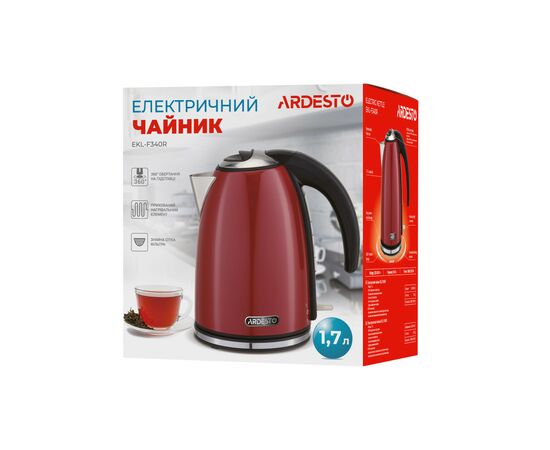 Электрочайник Ardesto EKL-F340R, изображение 11 Электрочайник Ardesto EKL-F340R, изображение 11