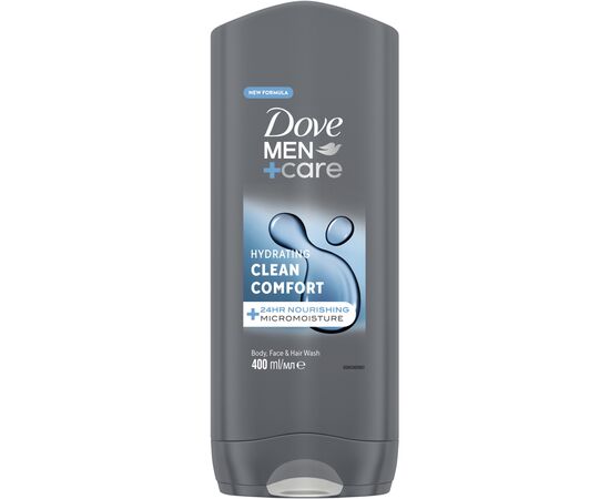 Гель для душу Dove Men+Care Чистота та комфорт 400 мл (8717644683149)