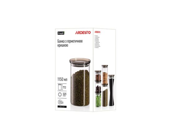 Емкость для сыпучих продуктов Ardesto Fresh стекло, пластик 1150 мл (AR1311SF), изображение 9