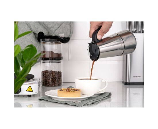 Гейзерная кофеварка Ardesto Gemini Apulia 6 чашок (AR0806SS), изображение 2 Гейзерная кофеварка Ardesto Gemini Apulia 6 чашок (AR0806SS), изображение 2