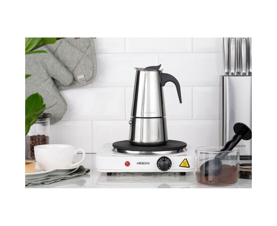 Гейзерная кофеварка Ardesto Gemini Apulia 6 чашок (AR0806SS), изображение 4 Гейзерная кофеварка Ardesto Gemini Apulia 6 чашок (AR0806SS), изображение 4